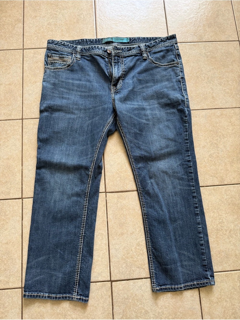 Rock And Roll Denim Jeans Mens Size 42X30  Revolver Straight Slim Straight Leg